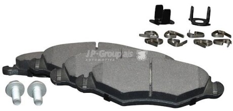 Тормозные колодки дисковые передние, комплект JP GROUP 4163600910