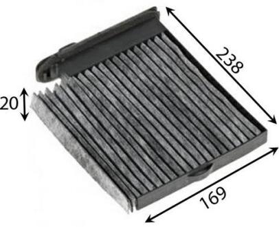 Фильтр салона с активированным углем JS ASAKASHI AC2509C