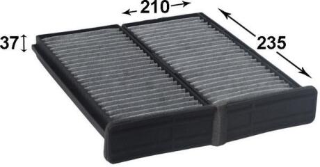 Фильтр салона с активированным углем JS ASAKASHI AC3505CSET