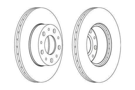 Тормозной диск передний вентилируемый Jurid 561984JC