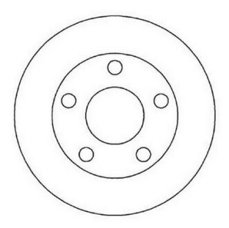 Тормозной диск задний невентилируемый Jurid 562005J