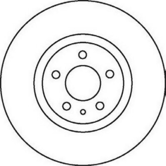 Тормозной диск передний невентилируемый Jurid 562061JC
