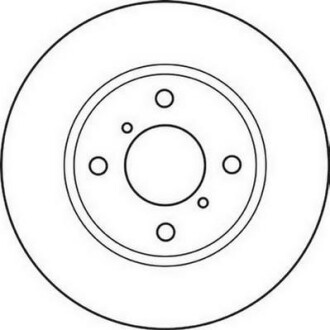 Тормозной диск передний невентилируемый Jurid 562124JC