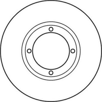 Тормозной диск передний невентилируемый Jurid 562138JC