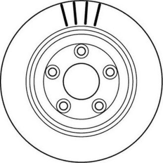 Тормозной диск задний вентилируемый Jurid 562146JC
