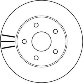 Тормозной диск передний вентилируемый Jurid 562147JC