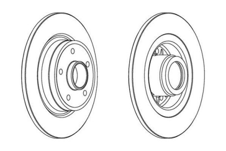 Тормозной диск задний невентилируемый Jurid 562184JC1