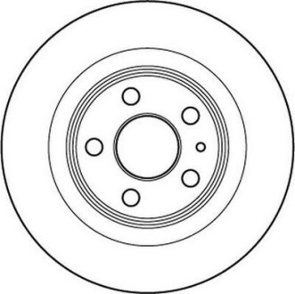 Тормозной диск задний невентилируемый Jurid 562246JC