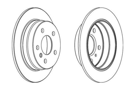 Тормозной диск задний невентилируемый Jurid 562274JC