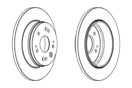 Тормозной диск задний невентилируемый Jurid 562284JC