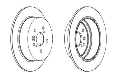 Тормозной диск задний невентилируемый Jurid 562288JC