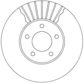 Тормозной диск передний вентилируемый Jurid 562292JC