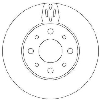 Тормозной диск передний вентилируемый Jurid 562296JC