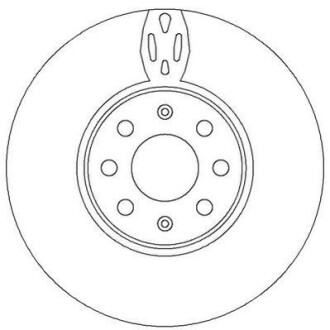 Тормозной диск передний вентилируемый Jurid 562297JC