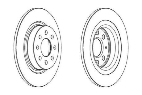 Тормозной диск задний невентилируемый Jurid 562305JC