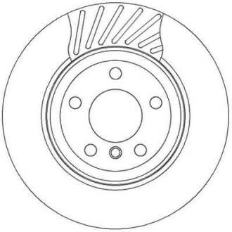 Тормозной диск задний вентилируемый Jurid 562327JC