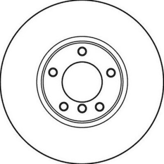 Тормозной диск передний вентилируемый Jurid 562384JC
