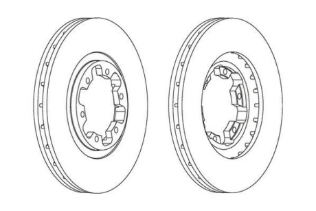 Тормозной диск передний вентилируемый Jurid 562388JC