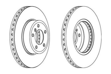 Тормозной диск передний вентилируемый Jurid 562397JC