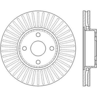 Тормозной диск передний вентилируемый Jurid 562436JC