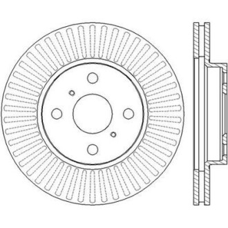 Тормозной диск передний вентилируемый Jurid 562455JC