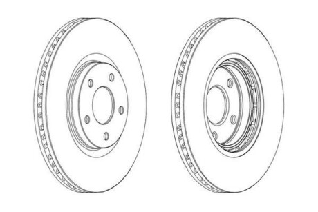 Тормозной диск передний вентилируемый Jurid 562465JC