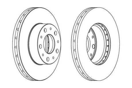 Тормозной диск передний вентилируемый Jurid 562468JC