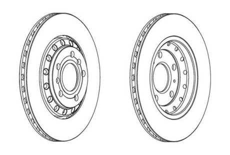 Тормозной диск задний вентилируемый Jurid 562518JC