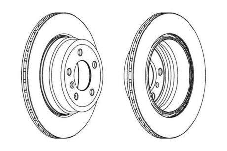 Тормозной диск задний вентилируемый Jurid 562521JC