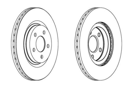 Тормозной диск передний вентилируемый Jurid 562524JC