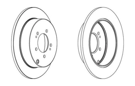Тормозной диск задний невентилируемый Jurid 562527JC