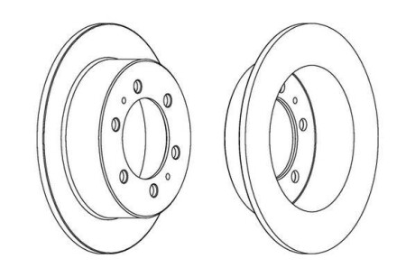 Тормозной диск задний невентилируемый Jurid 562530JC