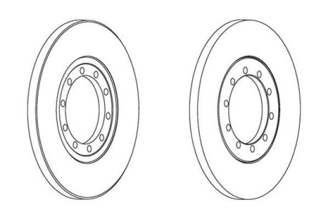 Тормозной диск задний невентилируемый Jurid 562537JC