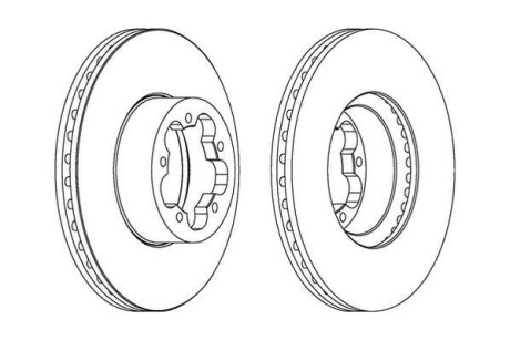 Тормозной диск передний вентилируемый Jurid 562541JC