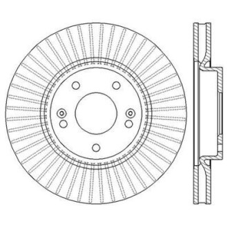 Тормозной диск передний вентилируемый Jurid 562550JC