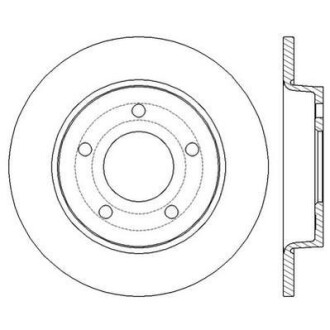 Тормозной диск задний невентилируемый Jurid 562560JC