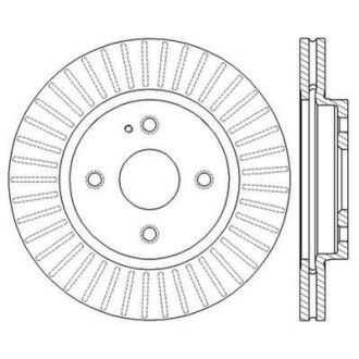 Тормозной диск передний вентилируемый Jurid 562564JC