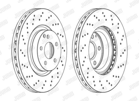 Тормозной диск передний вентилируемый Jurid 562567JC-1