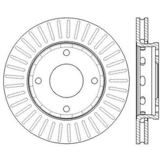 Тормозной диск передний вентилируемый Jurid 562575JC