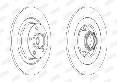 Тормозной диск задний невентилируемый Jurid 562608J
