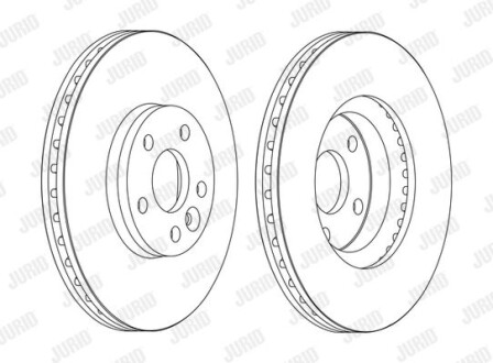 Тормозной диск передний вентилируемый Jurid 562628JC-1