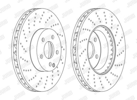 Тормозной диск передний вентилируемый Jurid 562634JC-1