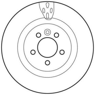 Тормозной диск передний вентилируемый Jurid 562654JC
