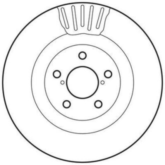 Тормозной диск передний вентилируемый Jurid 562677JC
