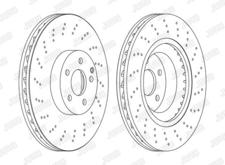Тормозной диск передний вентилируемый Jurid 562678JC-1