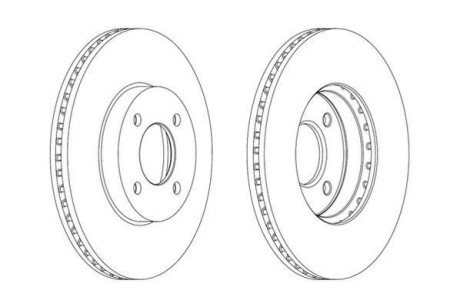 Тормозной диск передний вентилируемый Jurid 562693JC