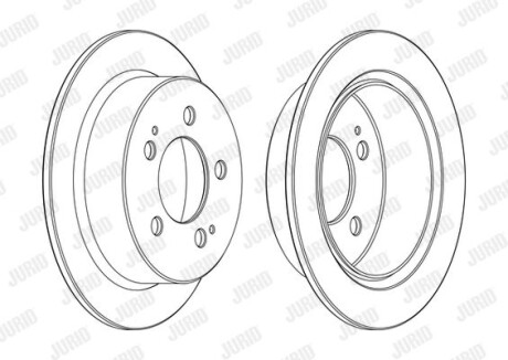 Тормозной диск задний невентилируемый Jurid 562775JC