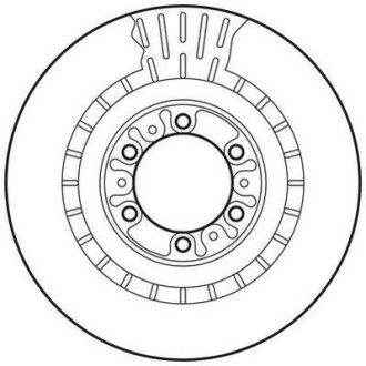 Тормозной диск передний вентилируемый Jurid 562798JC