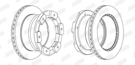Тормозной диск Jurid 562805JC-1
