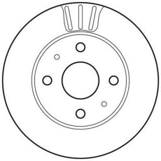 Тормозной диск передний вентилируемый Jurid 562814JC